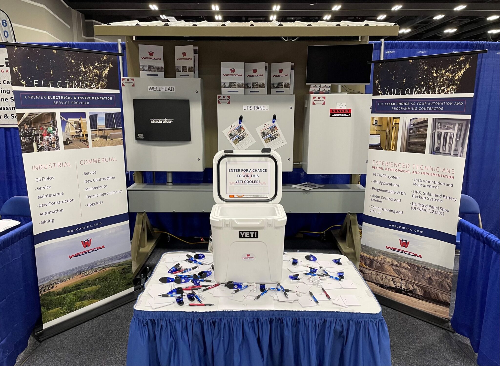 event booth at Williston Basin Petroleum Conference