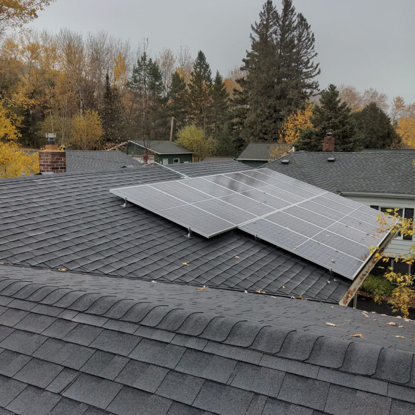 Solar energy panels on roof of house - it is initially a financial benefit to have a roof-mounted solar array